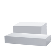 Podie-Set für Schaufensterpuppen, 2 Stück, weiß, niedrig