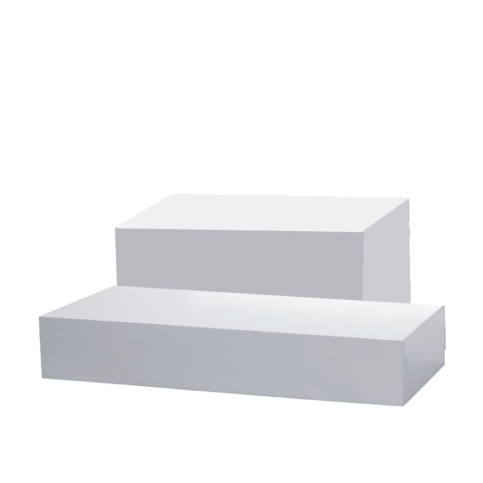 Podie-Set für Schaufensterpuppen, 2 Stück, weiß, niedrig