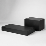 Podie-Set für Schaufensterpuppen, 2er-Set, schwarz. Niedrig