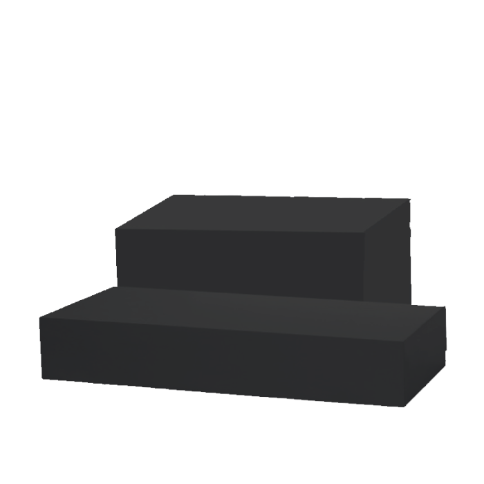 Podie-Set für Schaufensterpuppen, 2er-Set, schwarz. Niedrig