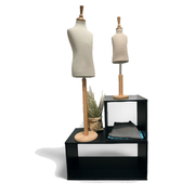 Würfel- / Podest, Set mit 2 Stk., schwarz