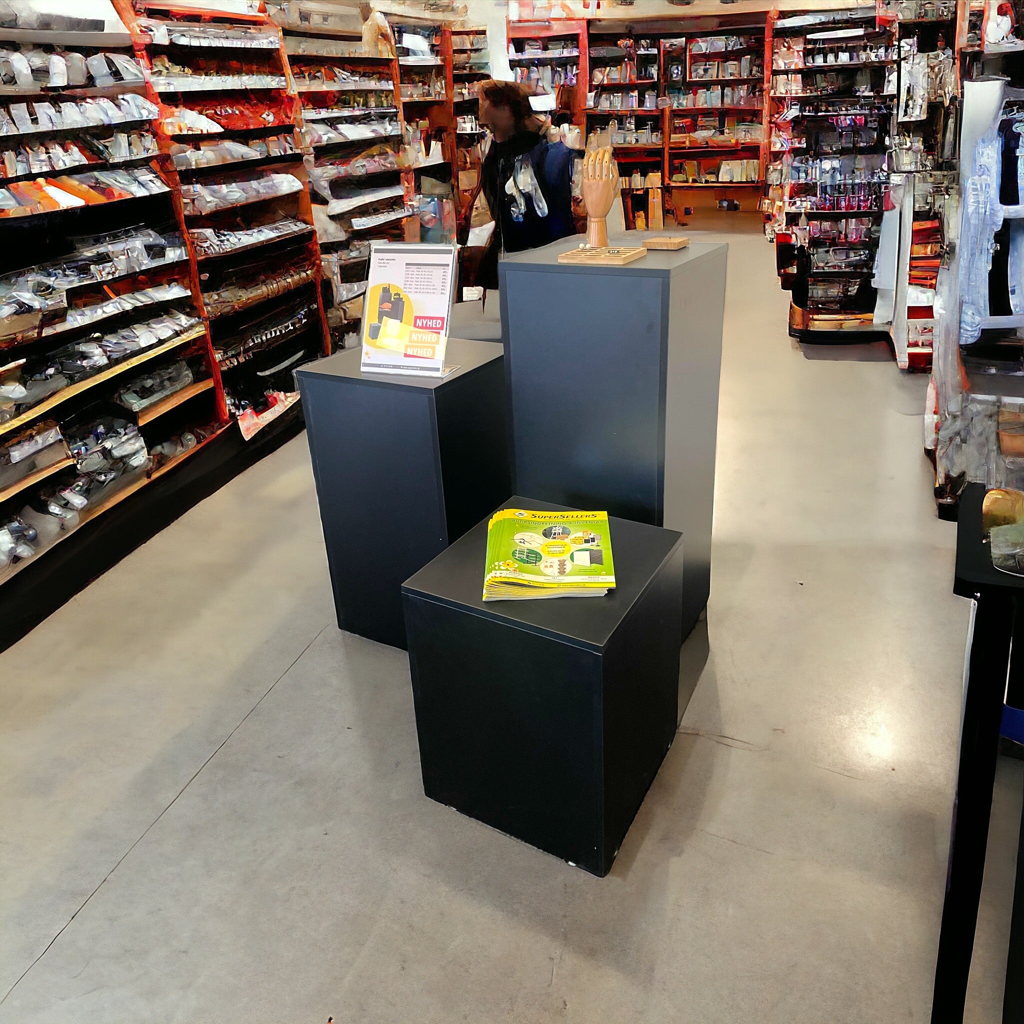 Podie-Set mit 3 Stk. Schwarz - unmontiert