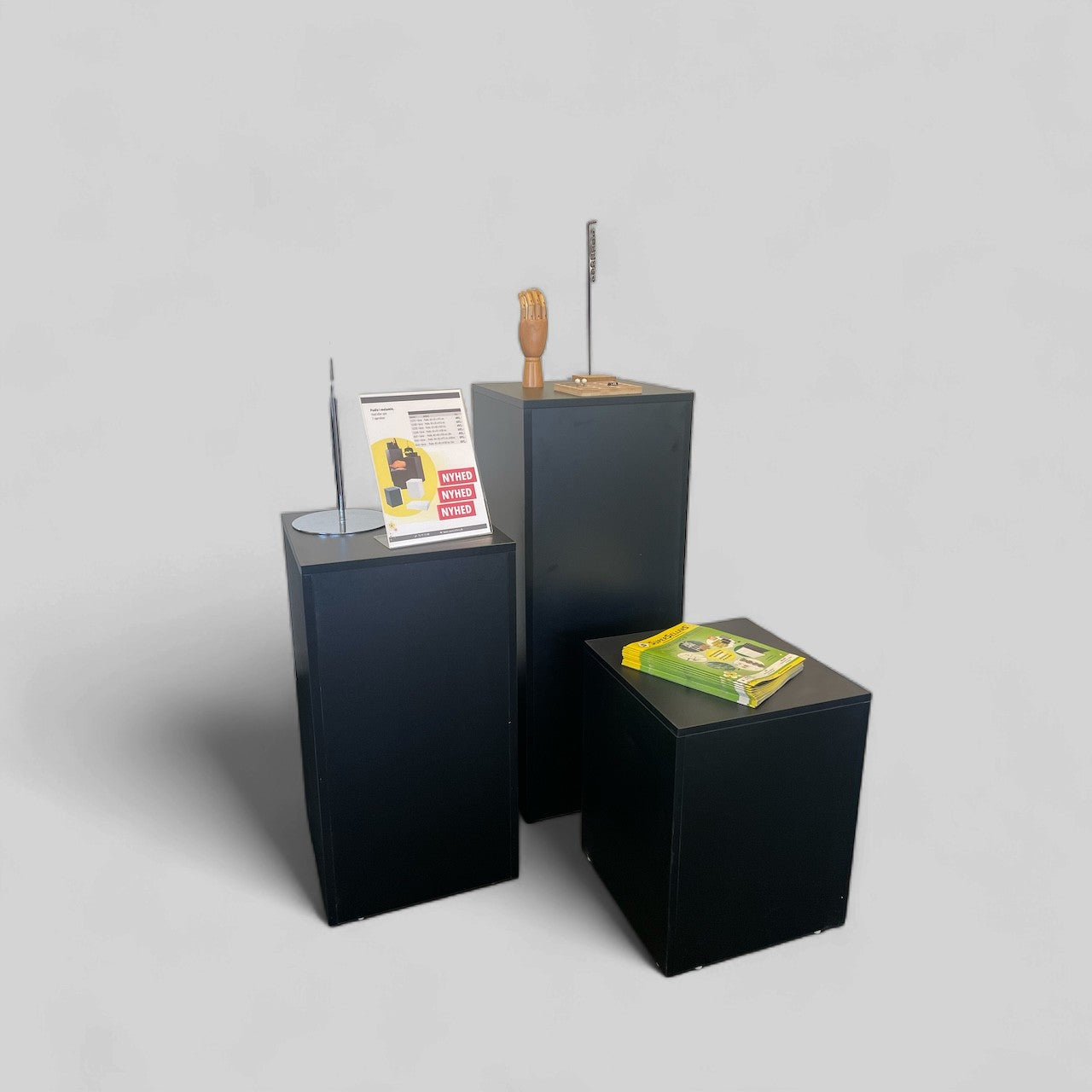 Podie-Set mit 3 Stk. Schwarz - unmontiert