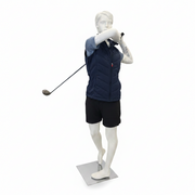 Sportliche Damen-Schaufensterpuppe, Golf - weiß