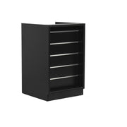 MADS Ladentheke schmal, schwarz B 60 - Lamellenwand Front