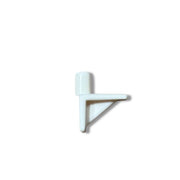 Regalträger / Stift. WEIßer Kunststoff. PN Beschlag, 5 mm.