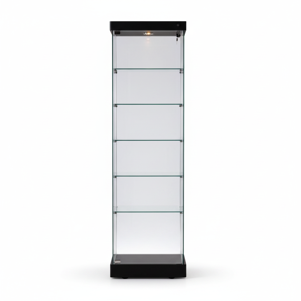 Vitrine - Toscana 1 - hohes Modell. 50 x 46 x H 184 cm. - Schwarz