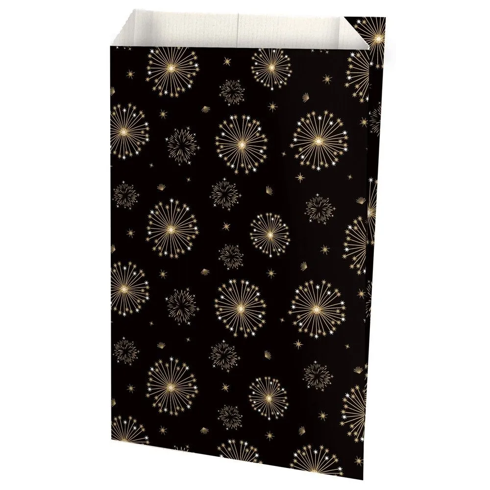 Geschenktüten - H 35 cm. - Schwarz m/ Sternenstaub - 250 Stk.