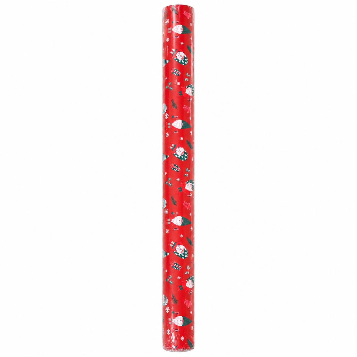 Geschenkpapier B 70 cm. Rot mit Weihnachtsmännern. 50 m.