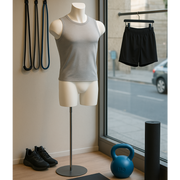 Performance Herren-Torso, XL, weiß, Metallfuß Chrom