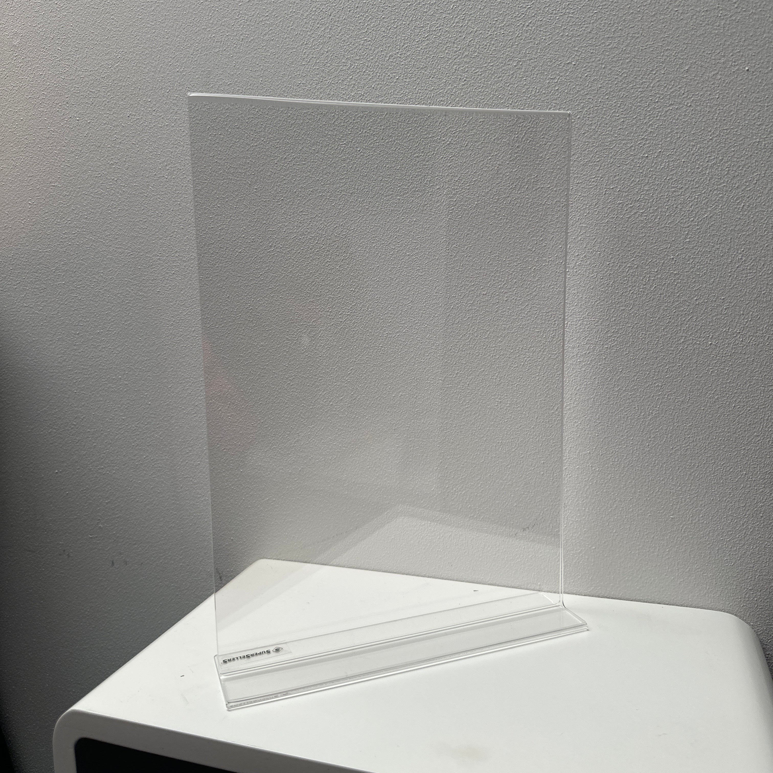 Schildhalter, A4 hoch, gerade für Tisch, Acryl