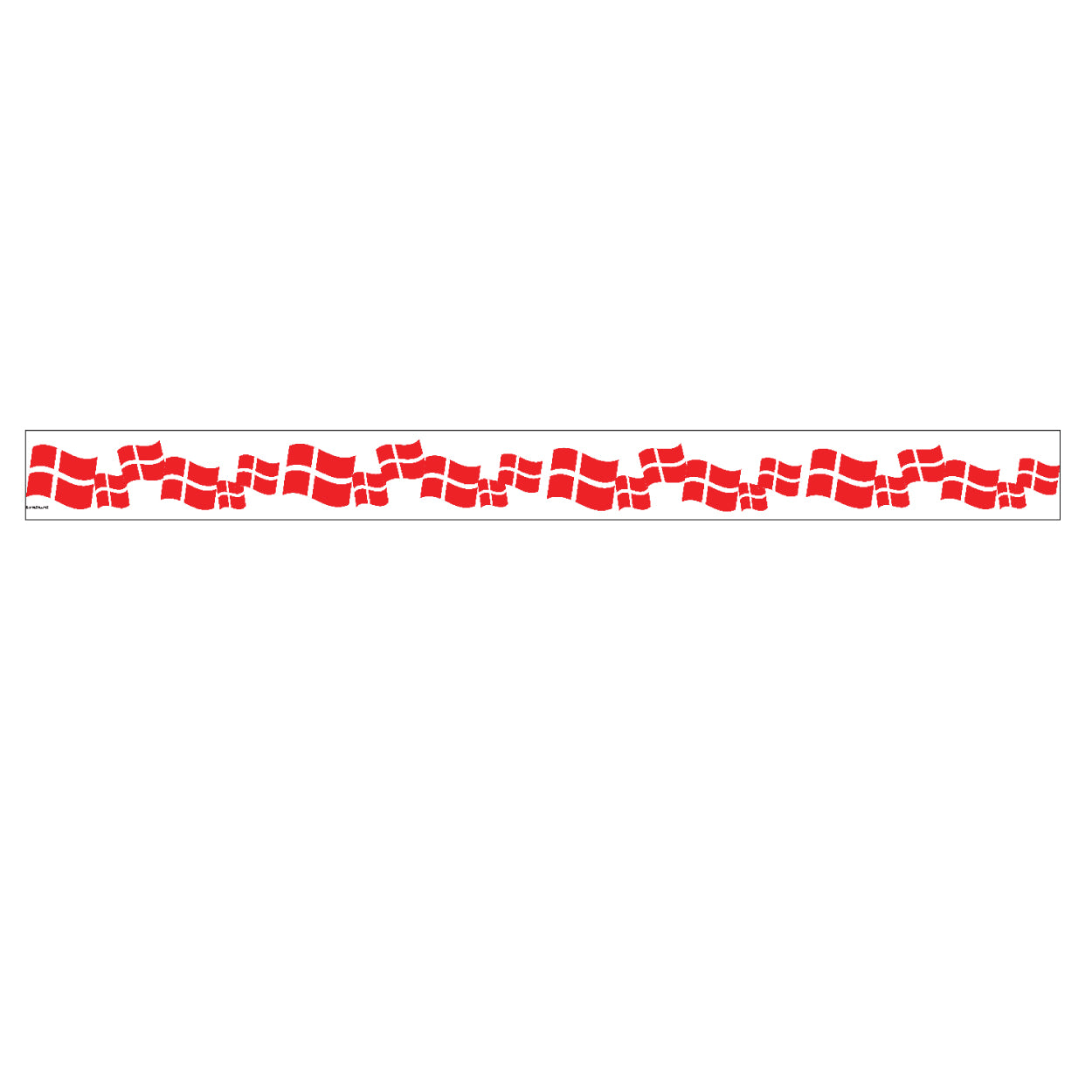 Fenster-Streamer mit Dannebrog - 120 cm.