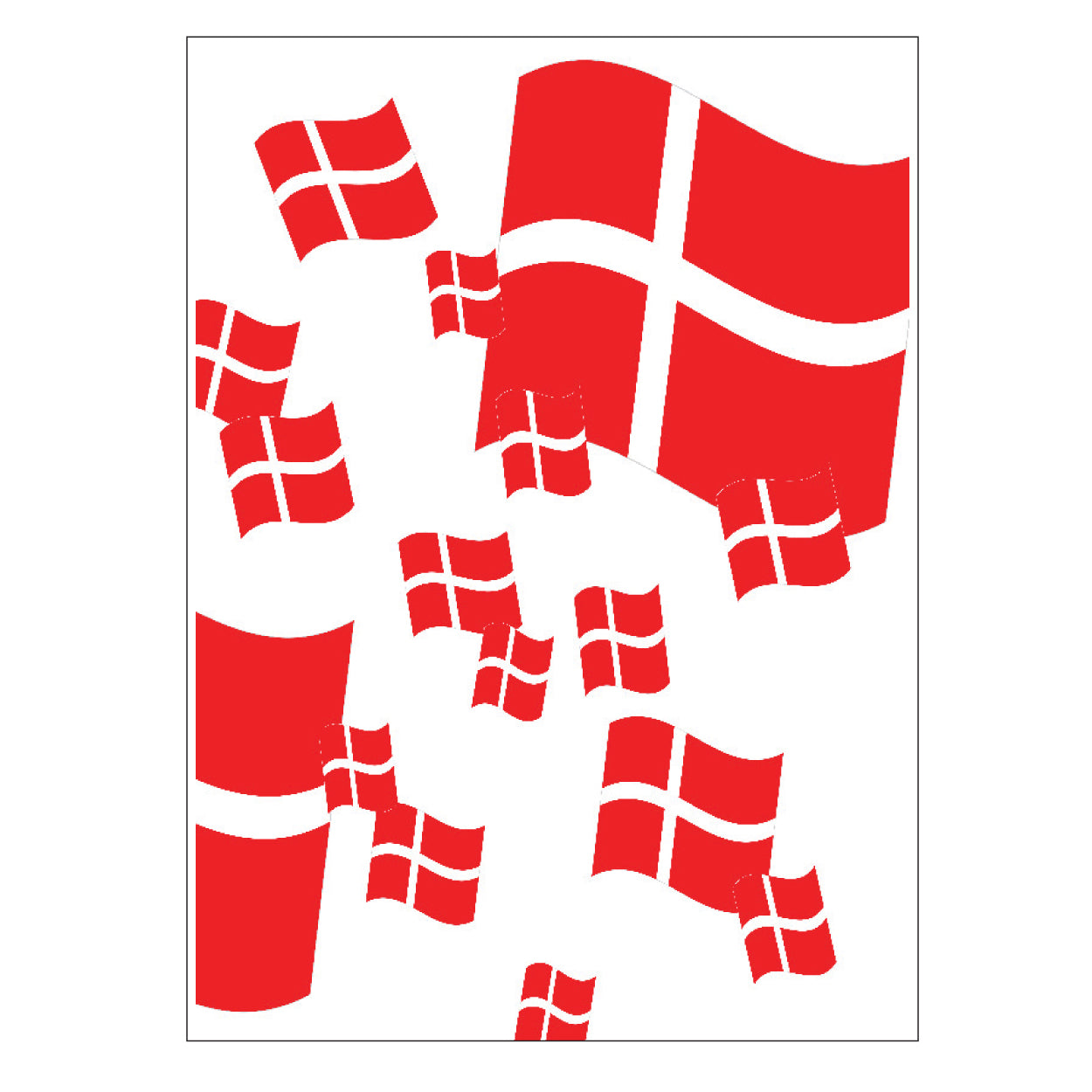 Plakat. Dannebrogs-Flagge, 50 x 70 cm