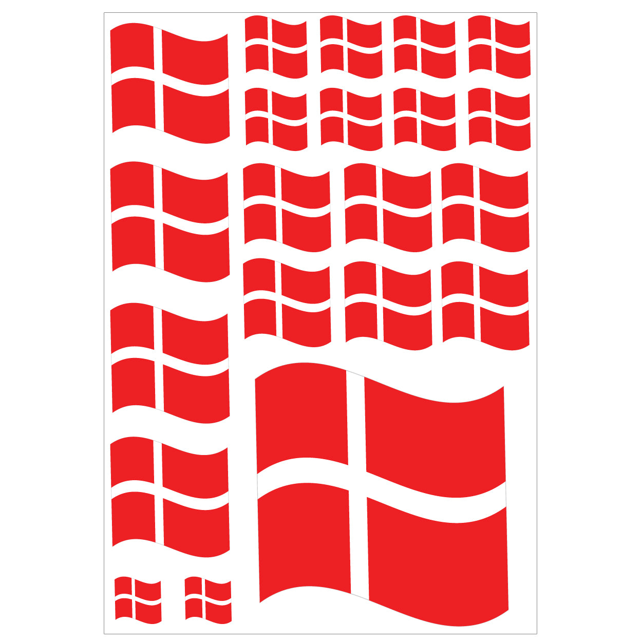 Plakat. Dänische Dannebrog-Flagge, 50 x 70 cm - zum Ausschneiden