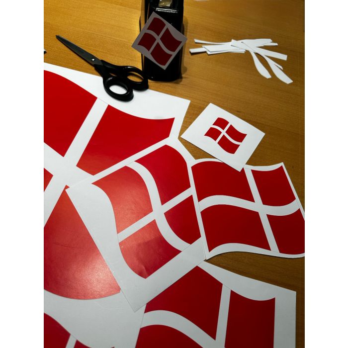 Plakat. Dänische Dannebrog-Flagge, 50 x 70 cm - zum Ausschneiden