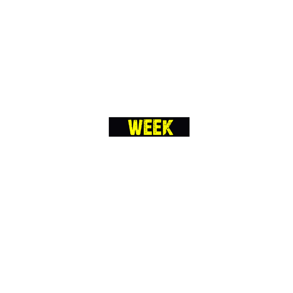 Plakat. Woche, schwarz und gelb, 50 x 12 cm