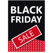 Plakat. Black Friday, schwarz und rot, 50 x 70 cm