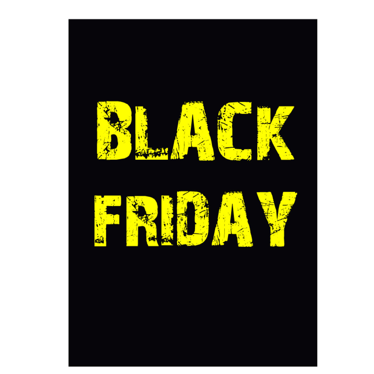 Plakat. Black Friday, schwarz und gelb, 50 x 70 cm