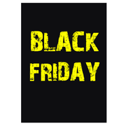 Plakat. Black Friday, schwarz und gelb, 50 x 70 cm