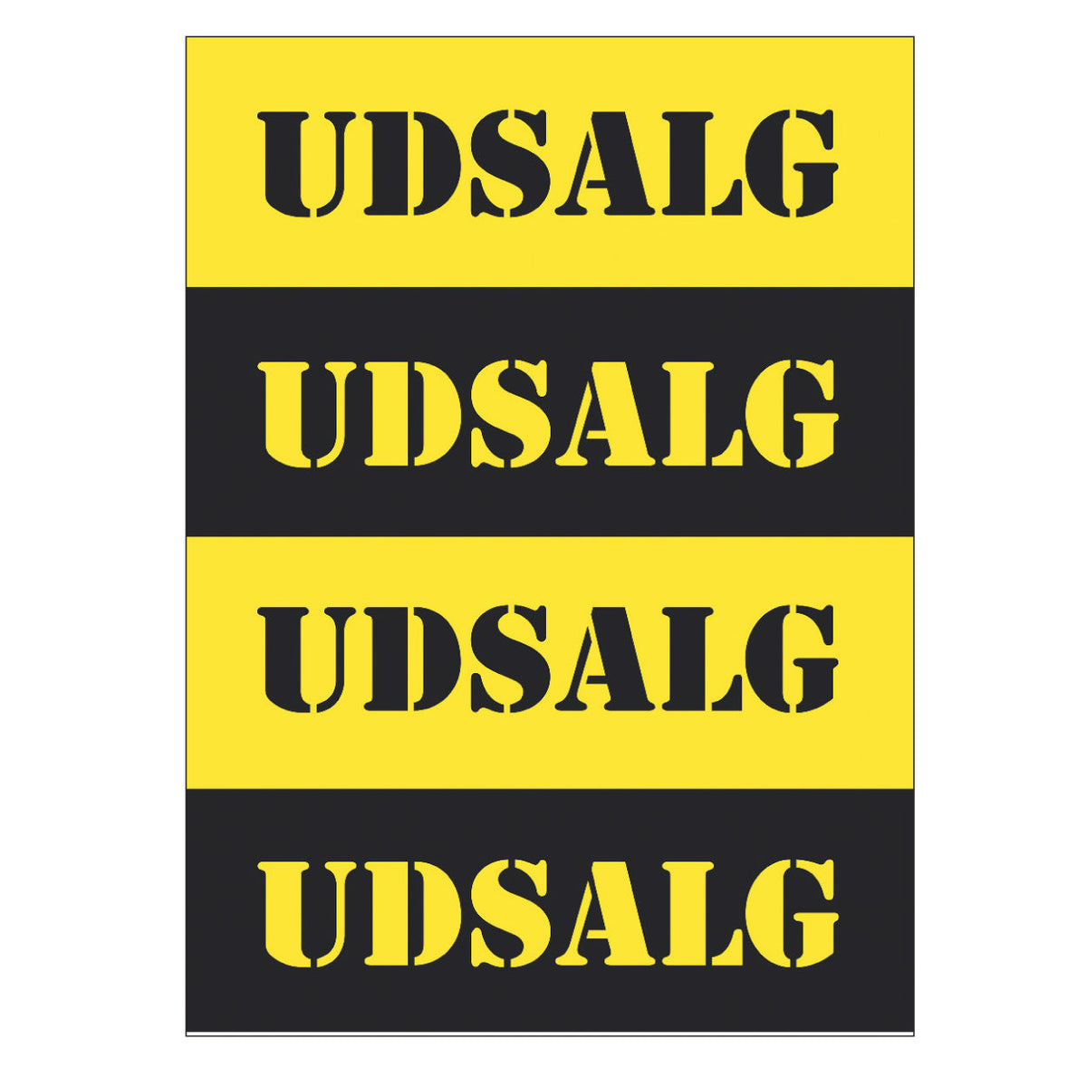 Plakat. Sale, schwarz und gelb, 50 x 70 cm