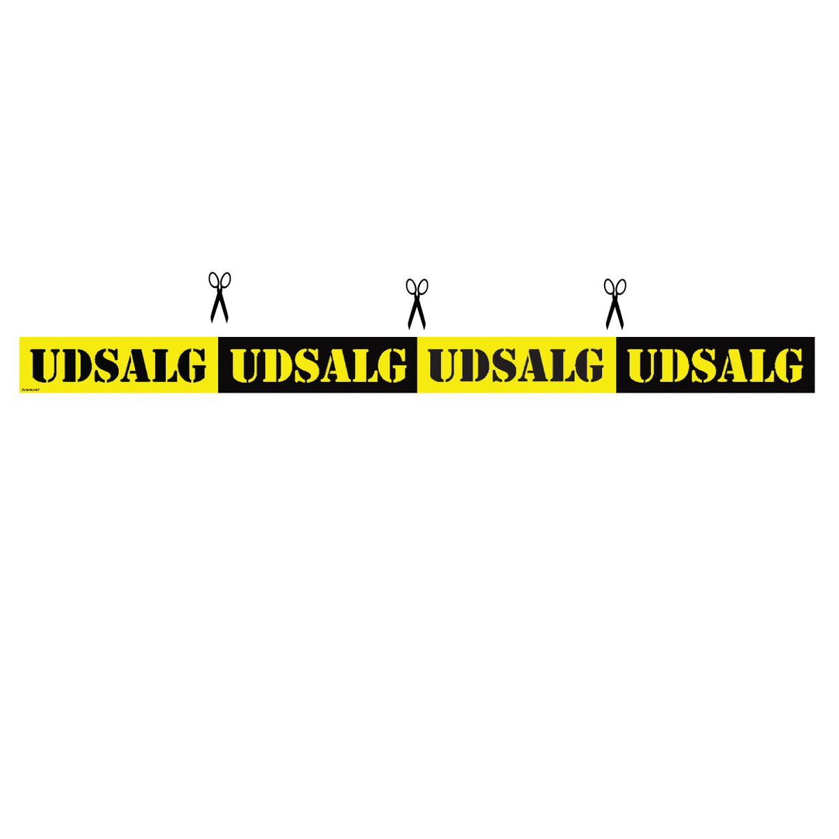 Fenster-Streamer m/ UDSALG - 120 cm.