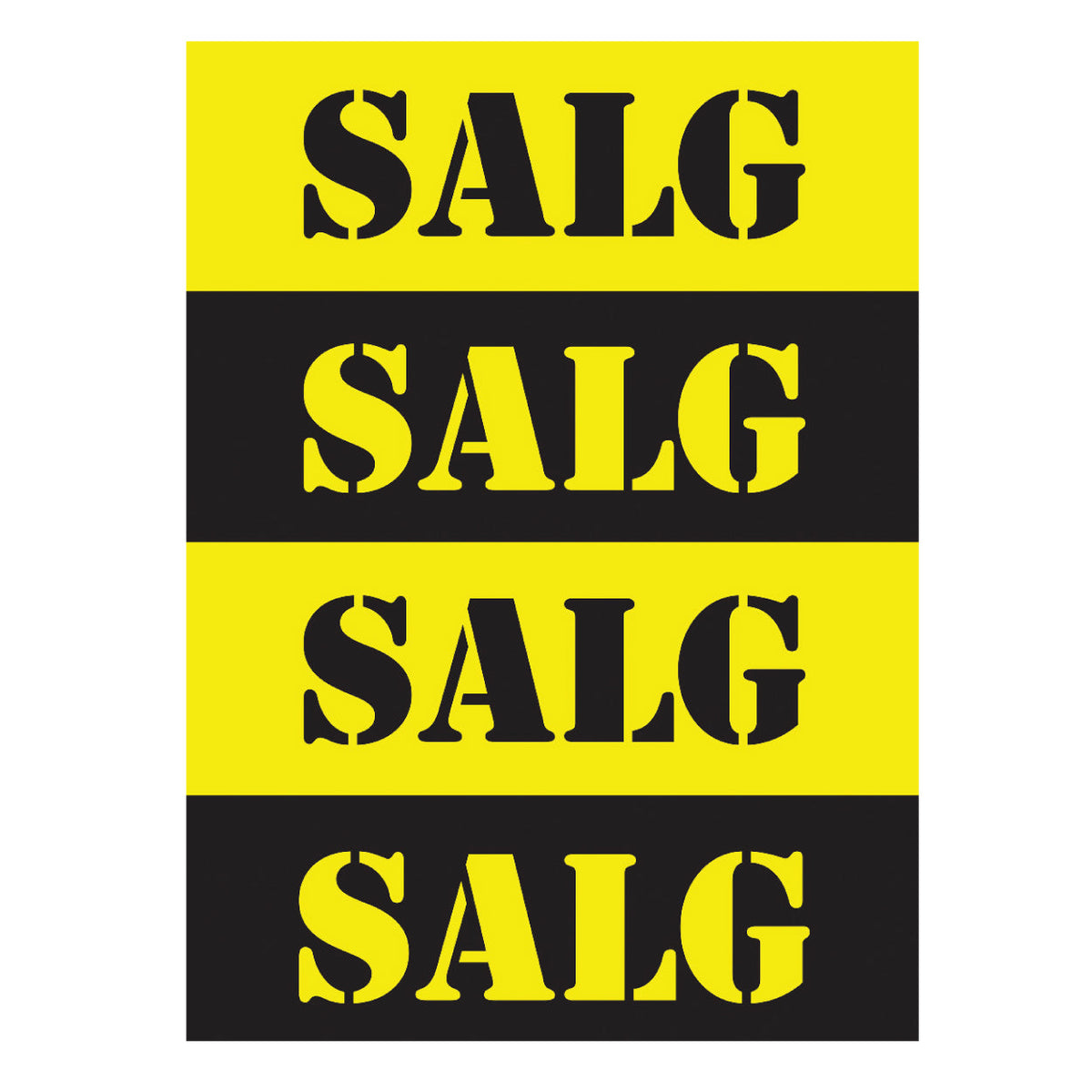 Plakat. Sale, schwarz und gelb, 50 x 70 cm