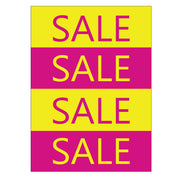 Plakat. SALE, gelb und pink, 50 x 70 cm