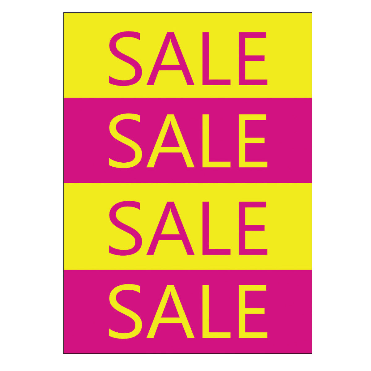 Plakat. SALE, gelb und pink, 50 x 70 cm