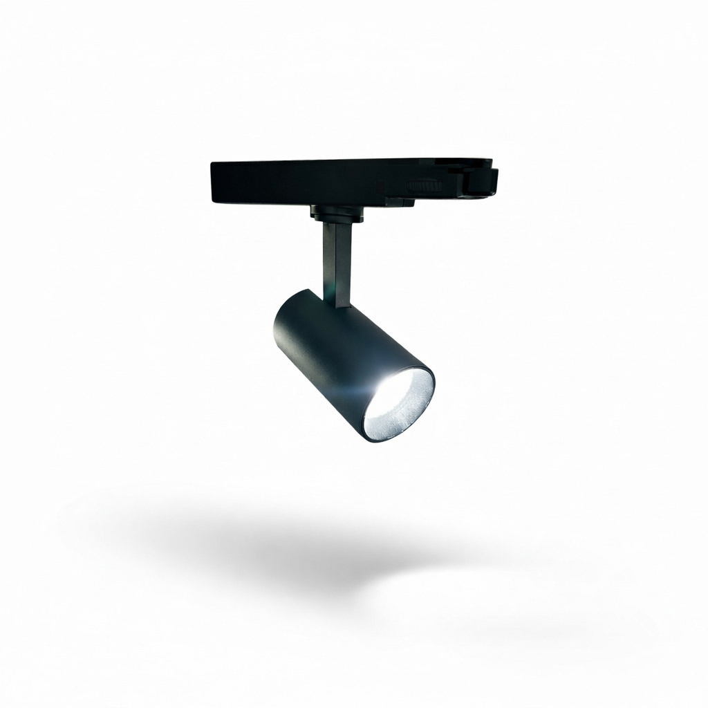 Spot t/ 3-Phasen-Schiene, H13 cm. Ø 6,50. Schwarz