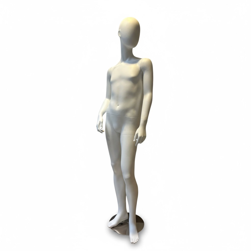 Kinder-Schaufensterpuppe, 12–14 Jahre, H 160 cm, mit Kopf. Weiß