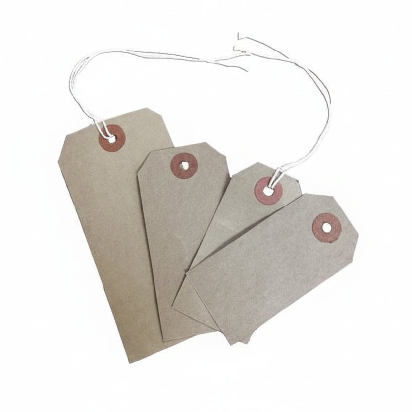 Manila-Etiketten, ohne Schnur, 1000 Stück, 54 x 108 mm. Erhältlich in Weiß oder Natur.