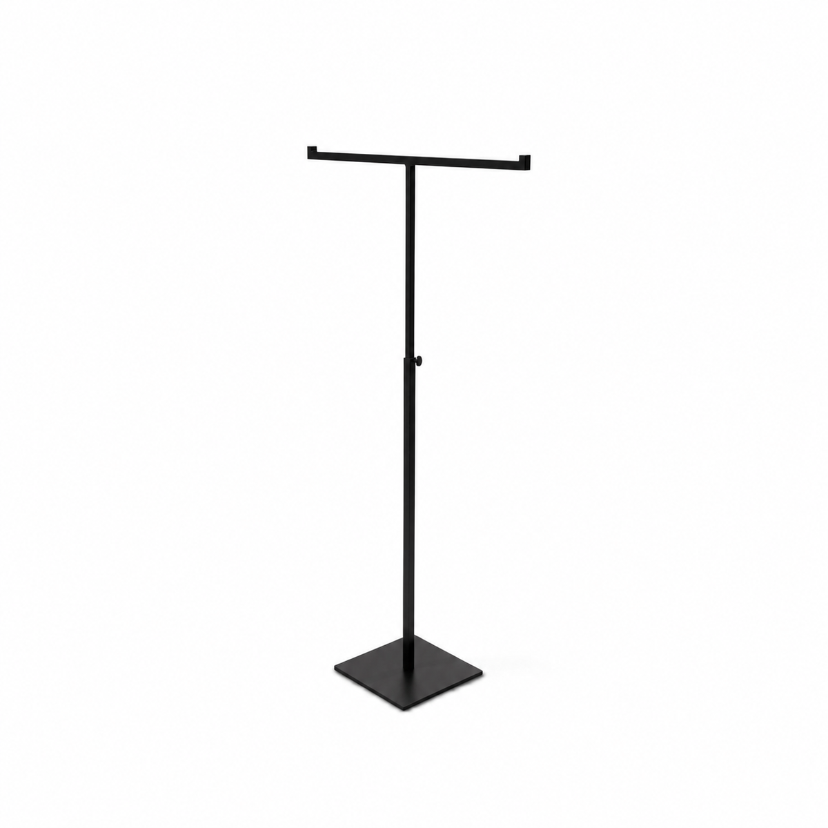 T-Display - höhenverstellbar. Schwarz. H43-81 cm. Quadratischer Fuß - Schmuckdisplay