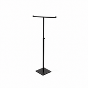 T-Display - höhenverstellbar. Schwarz. H43-81 cm. Quadratischer Fuß - Schmuckdisplay