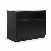 MADS Ladentheke mit 1/3 Glas, breit, schwarz. B 120