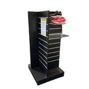Stern-Gondel - 60 x 60 xH135 cm. schwarz. Lamellenwand. DEMO