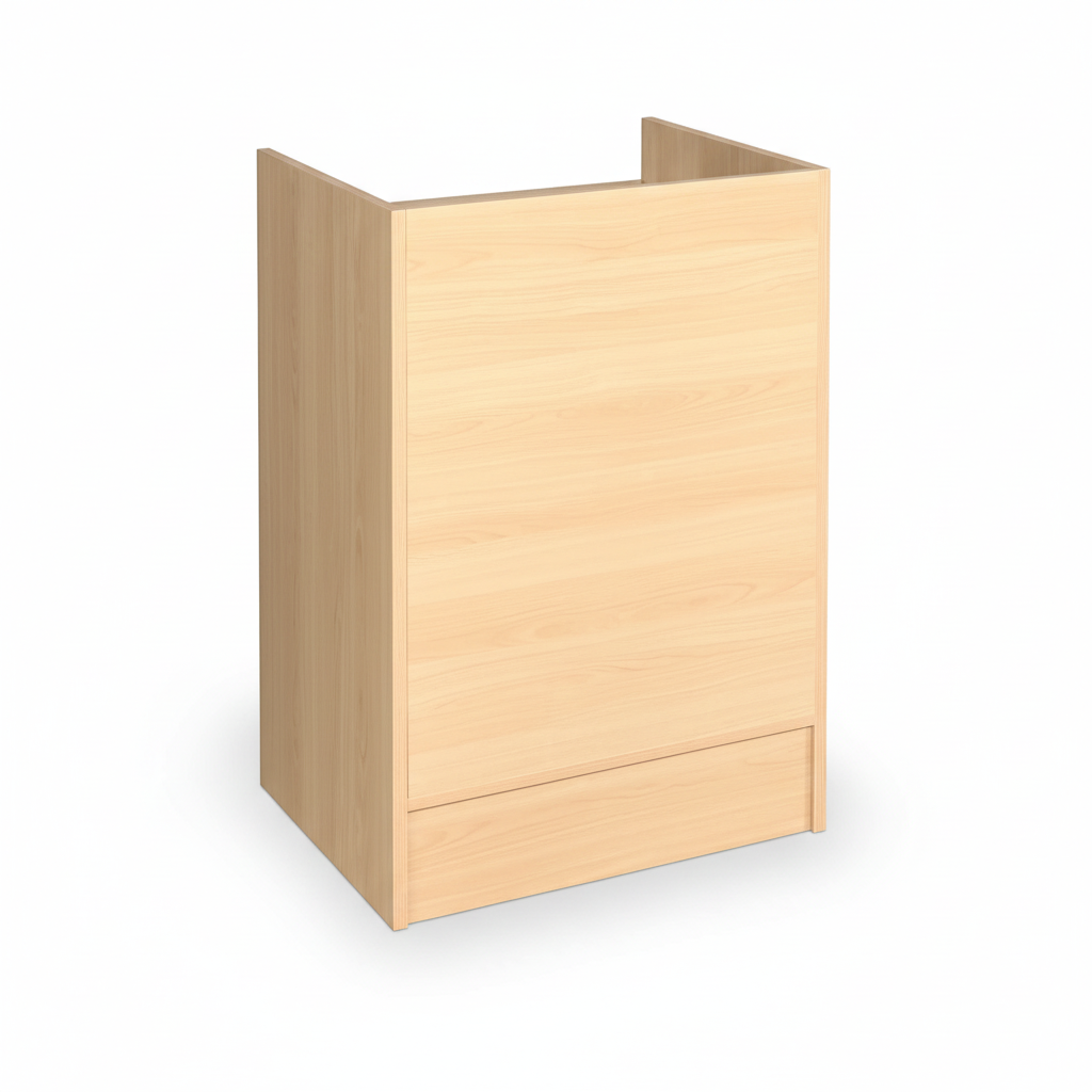 Slimline Disk, Boxmodul mit eingelassenem Regal, Ahorn, H 96 x B 61 cm x T 46 cm