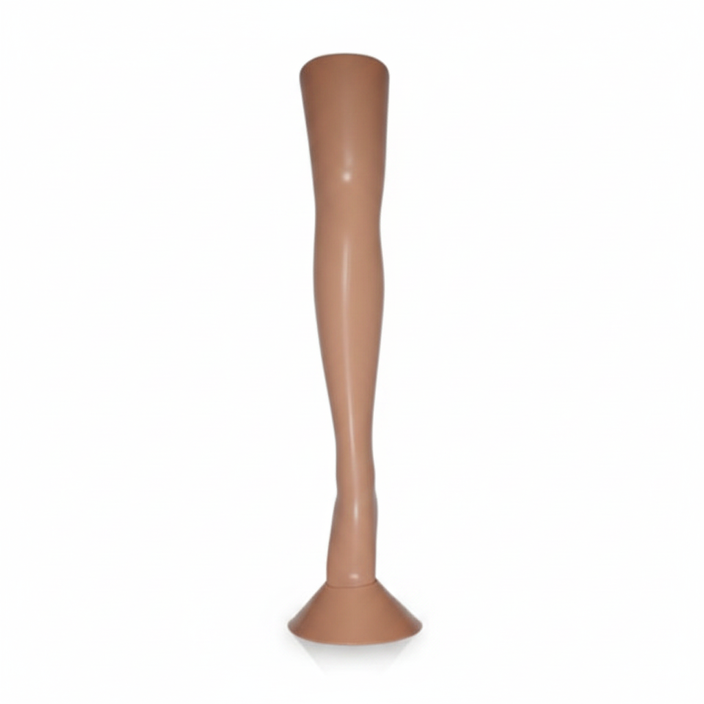 Damenfüße in Strümpfen. Nude mit nacktem Fuß, Höhe 82 cm.