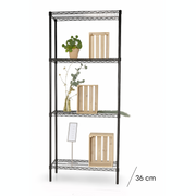 Bücherregal - TUBO (B 91 x T 36 x H 220 cm) - Schwarz