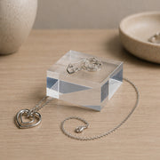 Präsentationsblock aus transparentem Acrylglas, 7,5 x 7,5 x 4 cm (H), für Schmuck