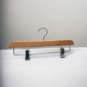 Hosenbügel, aus Holz, mit stabilen Klammern, natur, 35 cm