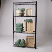 Bücherregal – TUBO (B 91 x T 46 x H 220 cm) – Schwarz, leicht glänzend