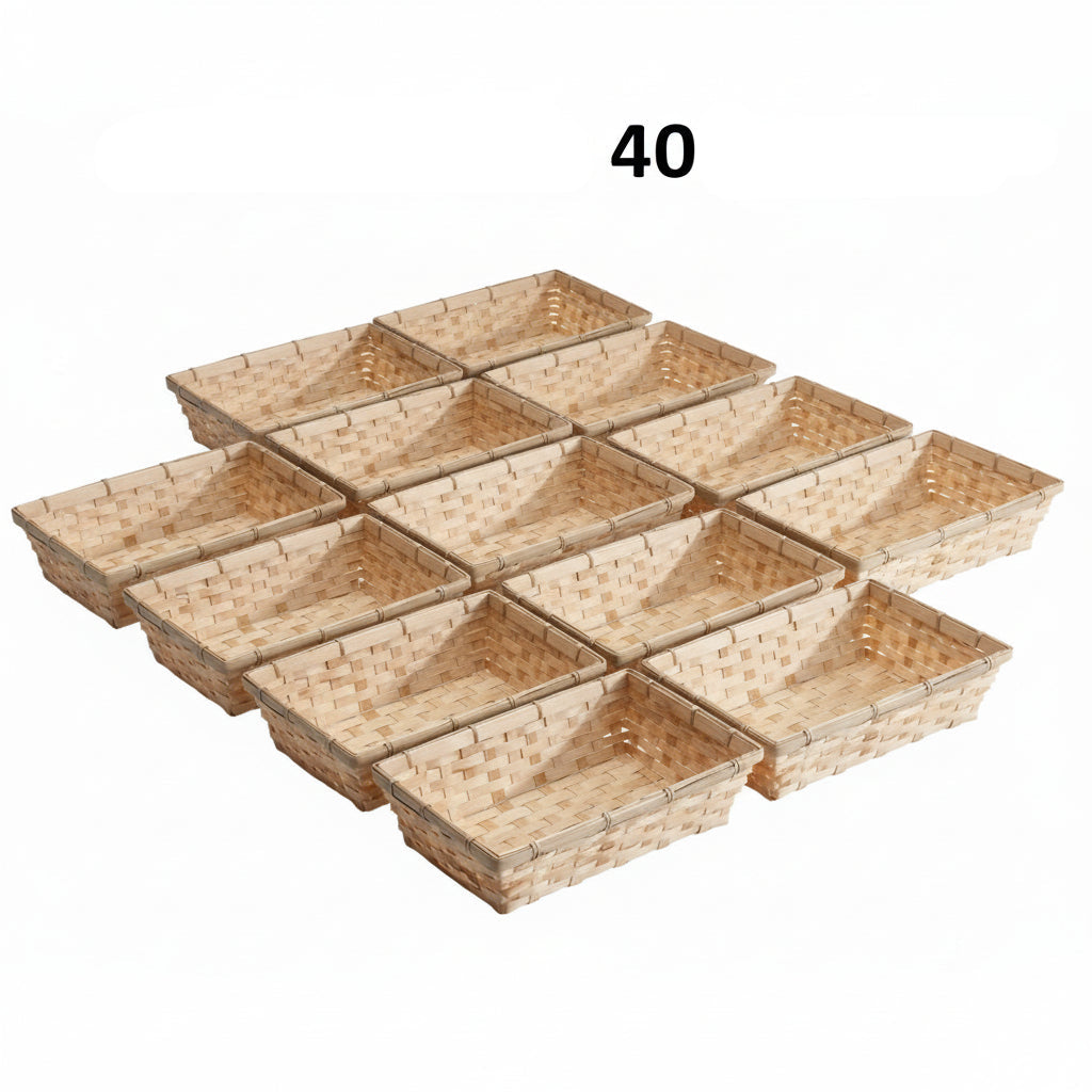 Geschenkkorb - GROSSKAUF - Bambus, H 7 cm. - Mindestkauf 40 Stk.