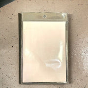 Kunststofftasche A6 ohne Klebstoff, mit rundem Loch und 25 mm breiter Klappe