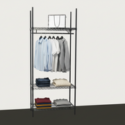 Sort TUBO garderobereol 91 x 46 x 220 cm
