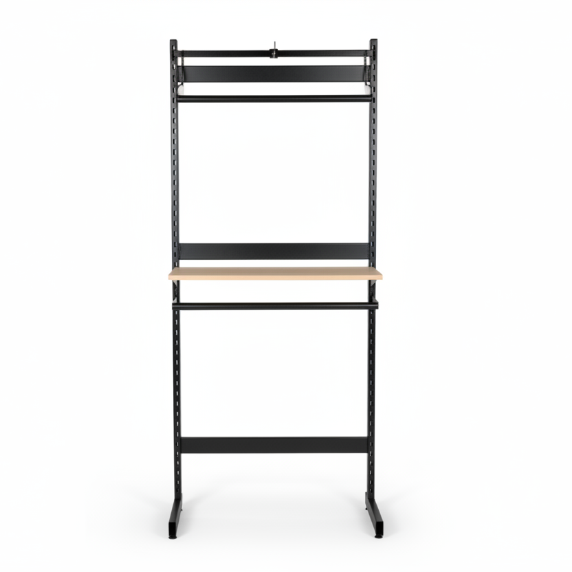Gestell, L-Gondel, schwarz, B 67 x H 247,50 cm