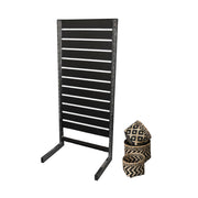 Gondelbox, einseitig, Standardpaneel schwarz. B 67 x T 40,5 x H 147 cm