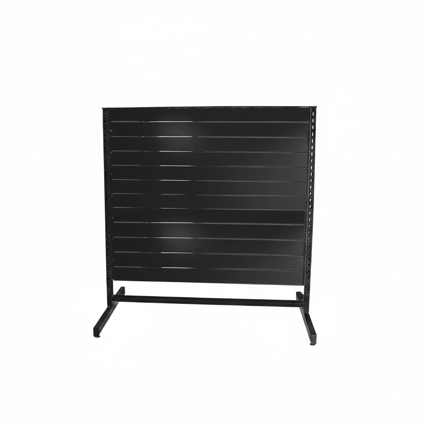 Paneelgondel, doppelseitig, Standardpaneel, schwarz. B 127 x T 76 x H 147 cm