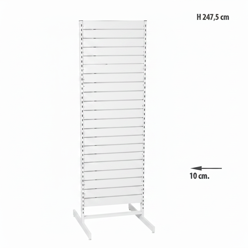 Paneelgondel, doppelseitig, Standardpaneel, weiß. B 67 x T 76 x H 247 cm