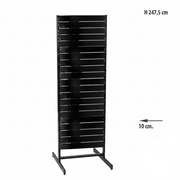 Paneelgondel, doppelseitig, Standardpaneel, schwarz. Maße: B 67 x T 76 x H 247 cm