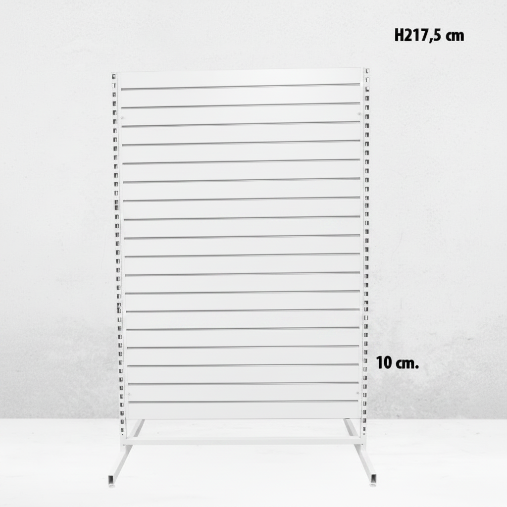 Paneelgondel, doppelseitig, Standardpaneel. Weiß, B 127 x T 76 x H 217 cm
